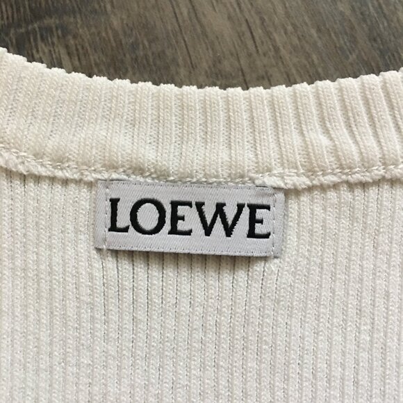 Anagram Cotton Blend Crop Top in White M - Picture 4 of 5